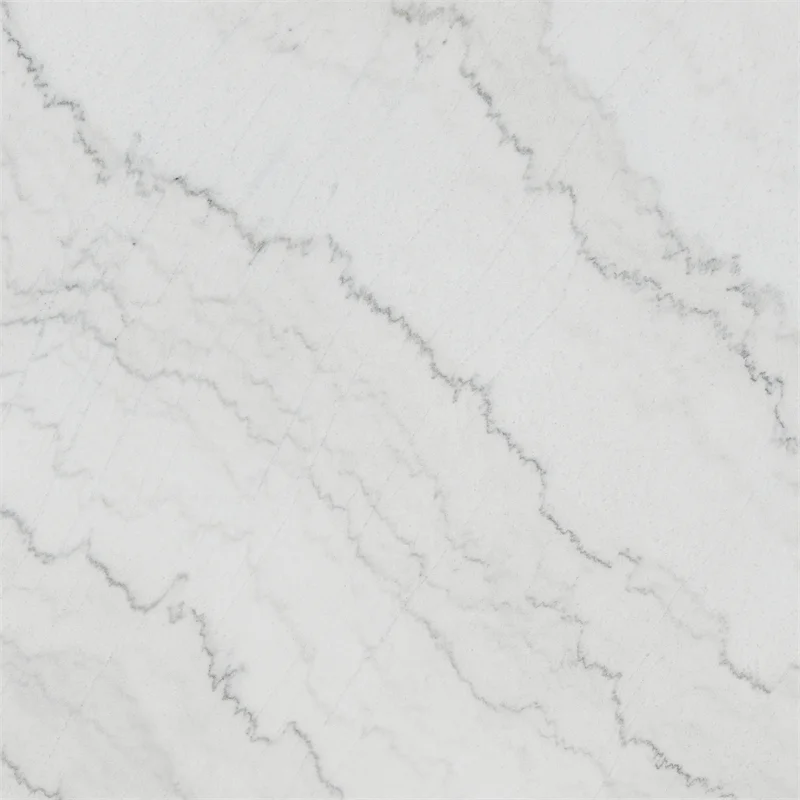 Pemberly Row Traditional Landon Marble Top Dining Table in White