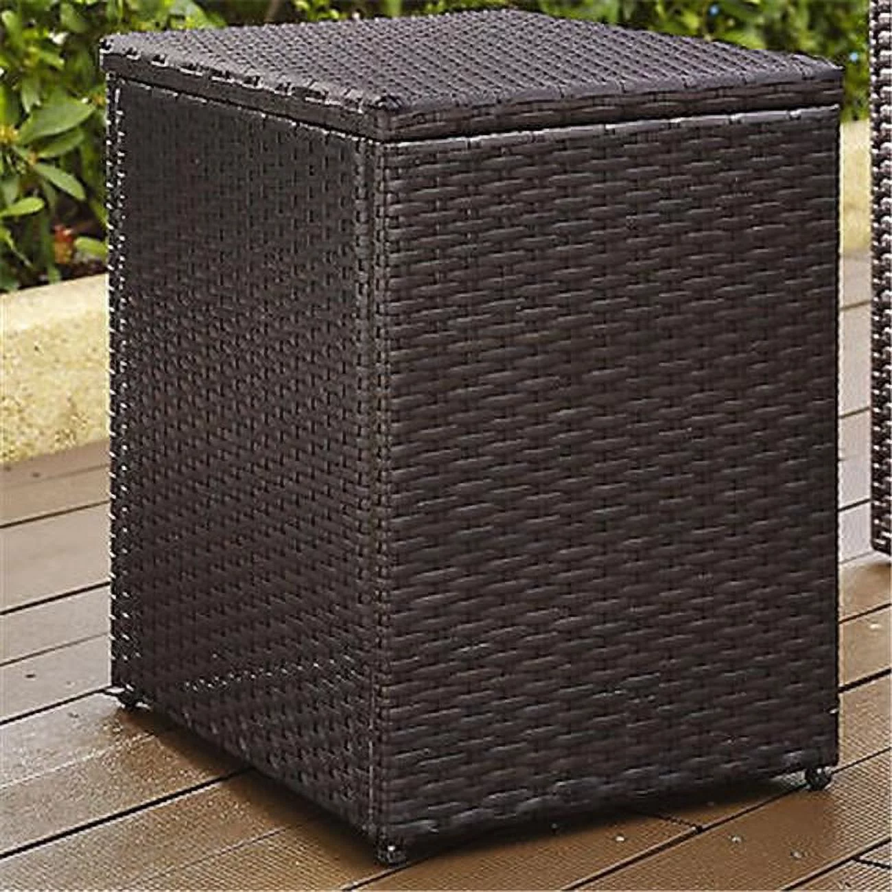 Modern Marketing Concepts  Palm Harbor Outdoor Wicker Rectangular Side Table - Brown