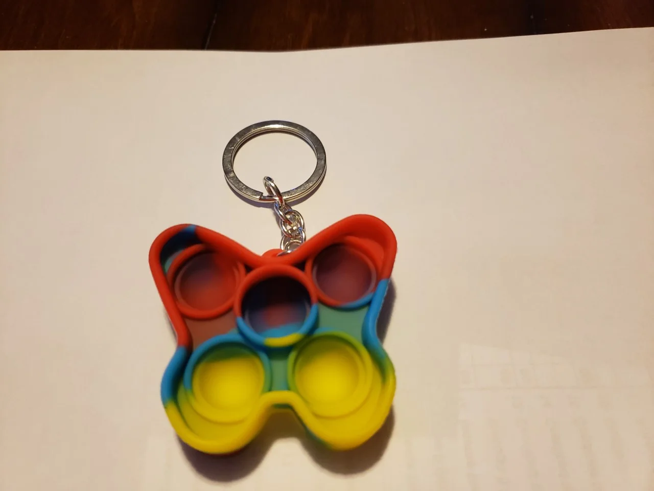 Yellow and Red Butterfly:  Multi-color Bubble Pop Silicone Stress Relief Squeeze, Push, Pop, Sensory Fidget Toys, Great for? The Young and Old alike!!