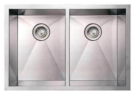Whitehaus Whncm2920eq Commercial Double Bowl Undermount Sink - Stainless Steel