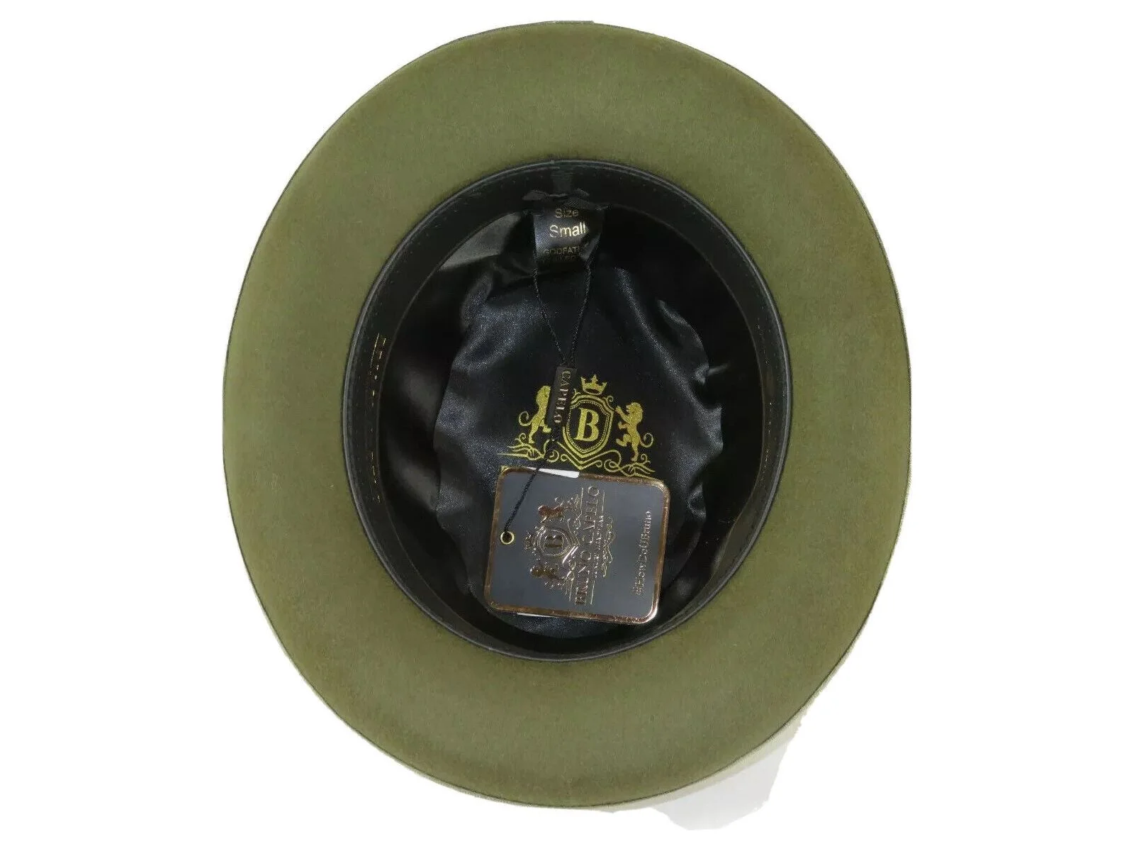 Men Bruno Capelo Dress Hat Australian Wool Homburg Godfather GF112 Olive Green
