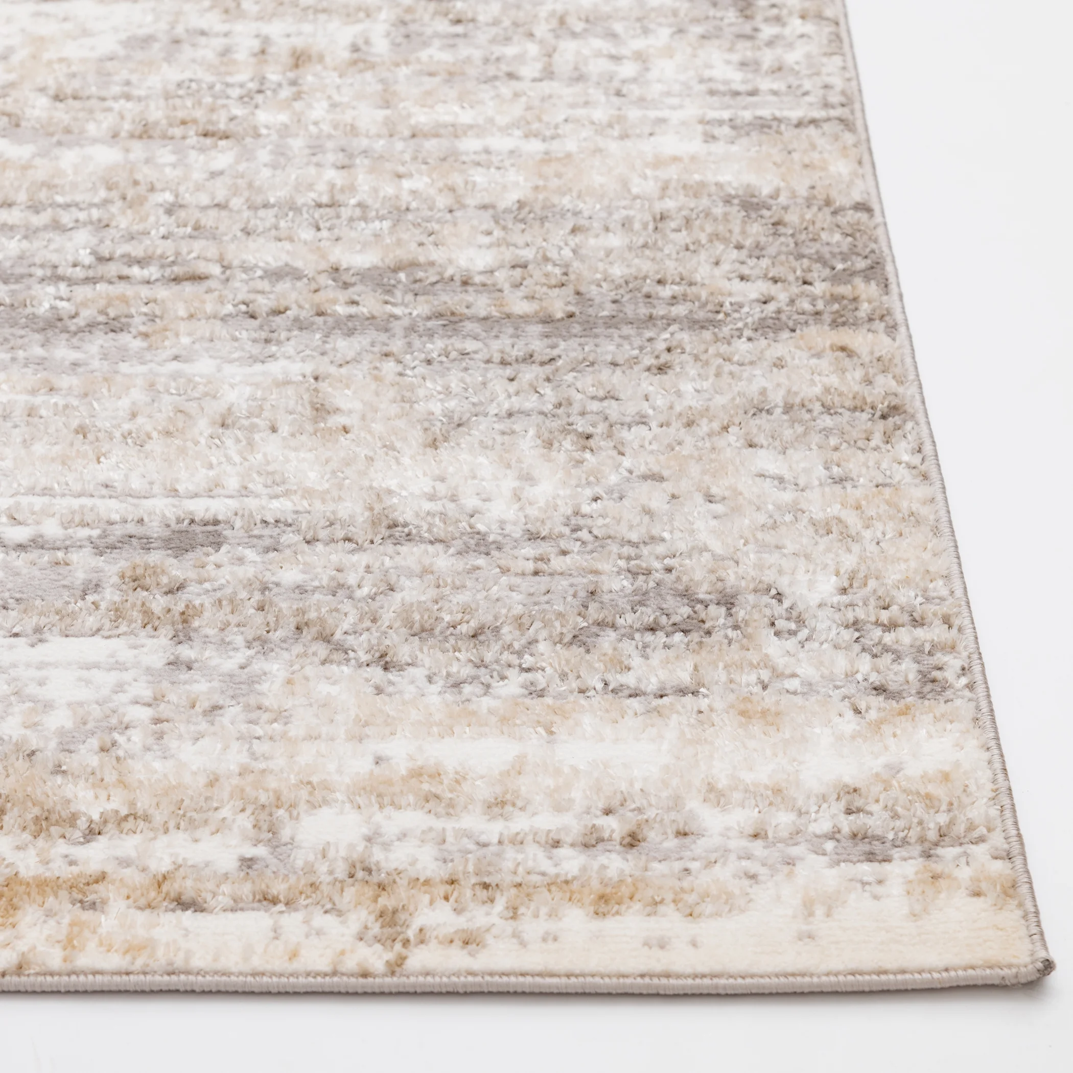 Mainstays 7x10 Neutral Shiny Abstract Indoor Area Rug