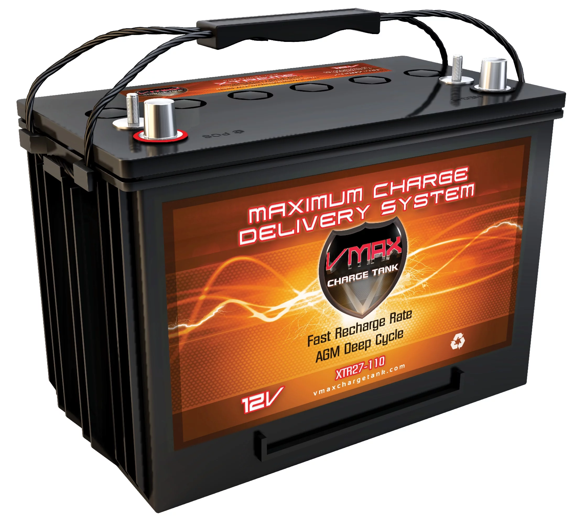 VMAX XTR27-110 Heavy Duty Battery replaces Advanced Auto Parts 27DC-2 12V AGM Deep Cycle 110Ah