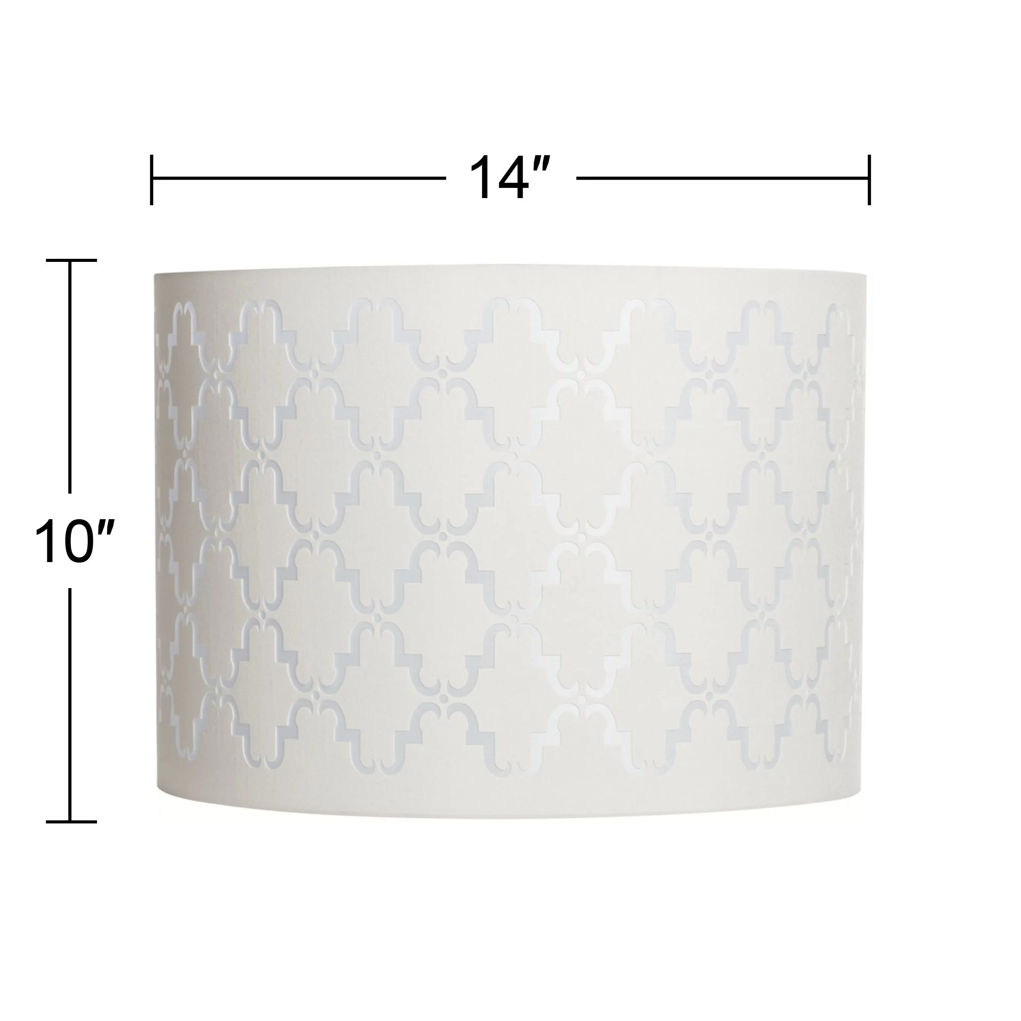 Springcrest Set of 2 Drum Lamp Shades Quatrefoil Laser Cut Medium 14
