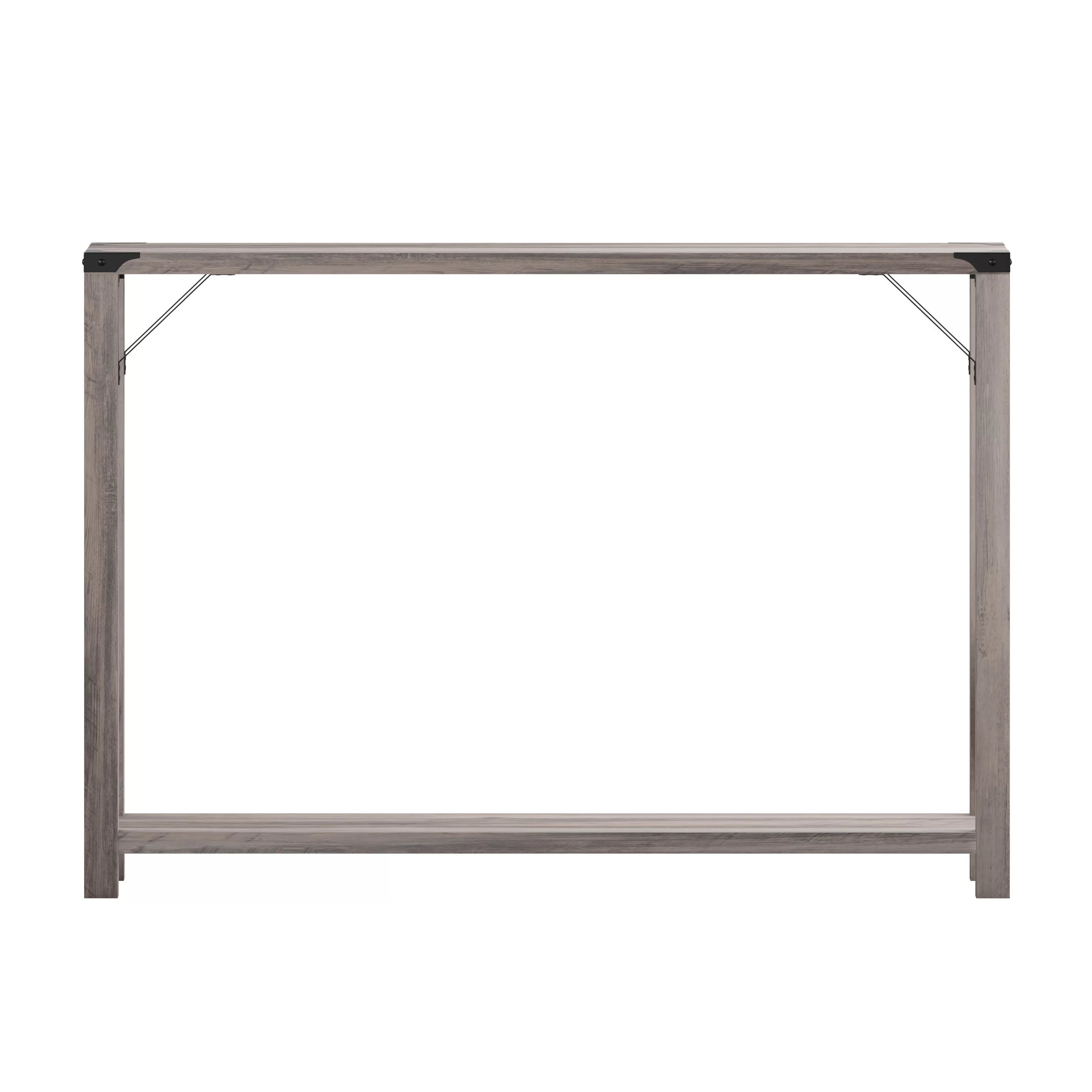 Merrick Lane Modern Farmhouse Engineered Wood Entryway Table and Powder Coated Steel Accents in Gray Wash
