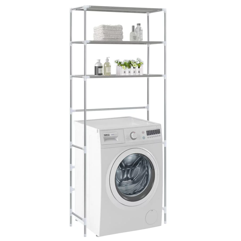 Aibecy 3-Tier Storage Rack over Laundry Machine Silver 27.2