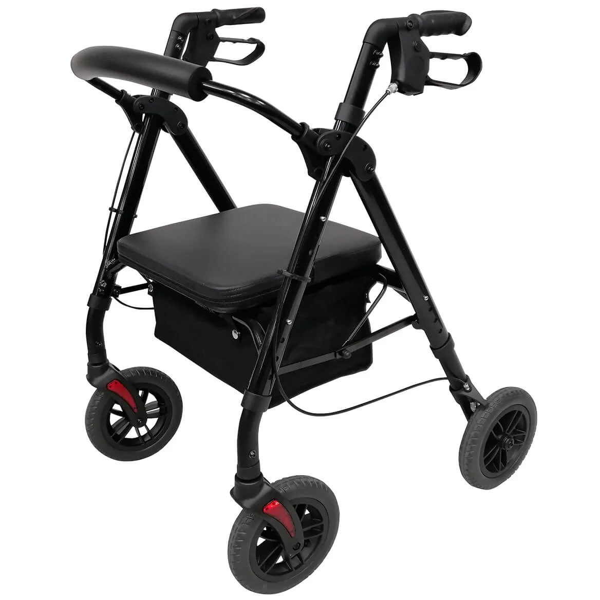 LivingSURETM Freedom 4-Wheel Rollator XL, Black