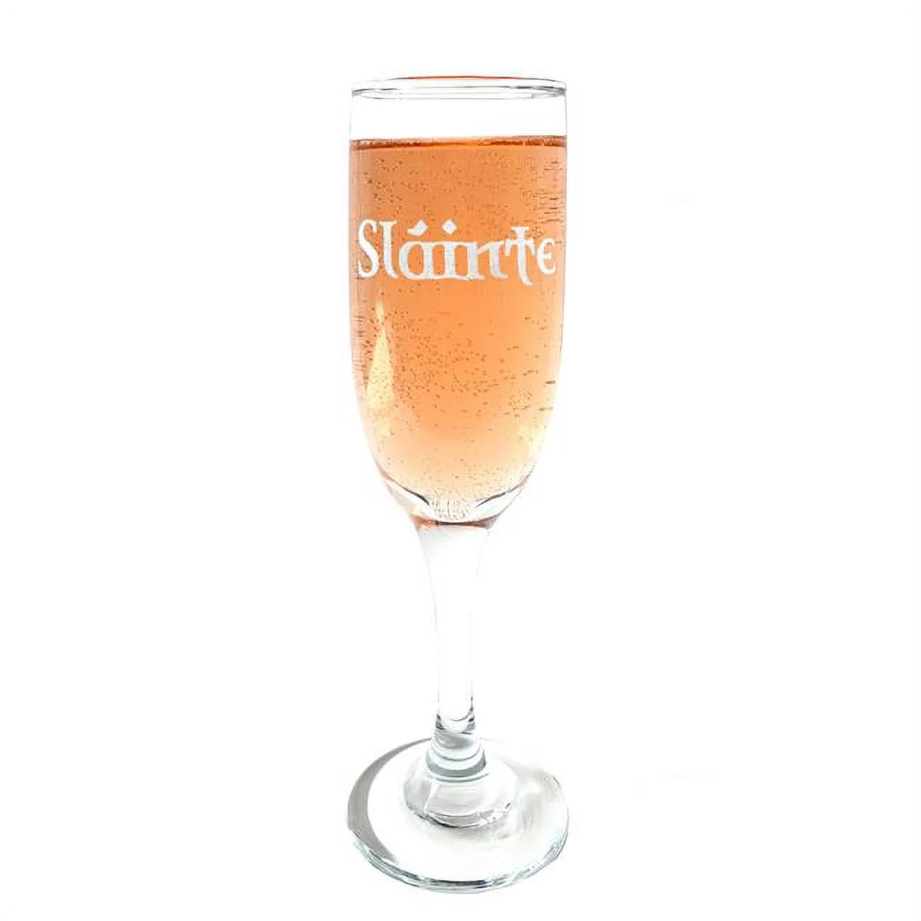 Lyoncraft CHSL01 6 oz Slainte Engraved Champagne Flute Glass