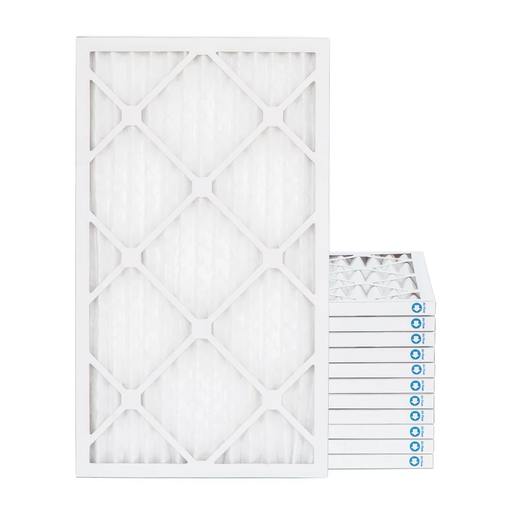 Pamlico Air 12x20x1 MERV 8 Pleated AC Furnace Air Filters. Case of 12. Actual Size: 11-1/2 x 19-1/2 x 3/4