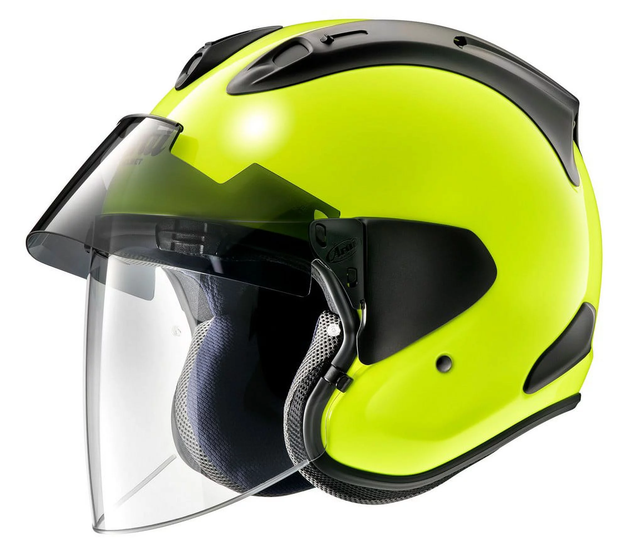 Arai Ram-X Solid Open Face Motorcycle Helmet (M2020D) Fluorescent Yellow LG