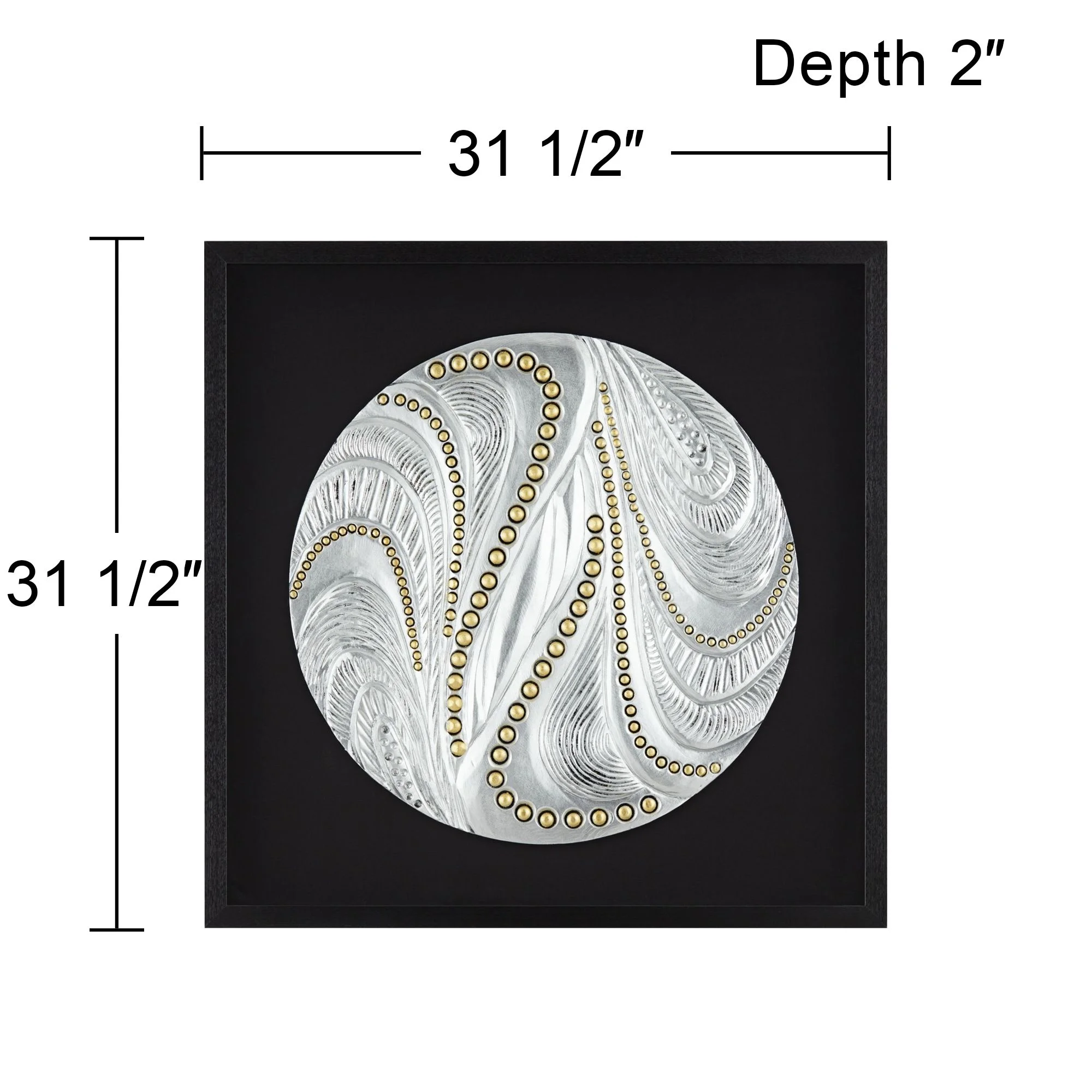 Dahlia Studios Silver and Gold Dot 31 1/2