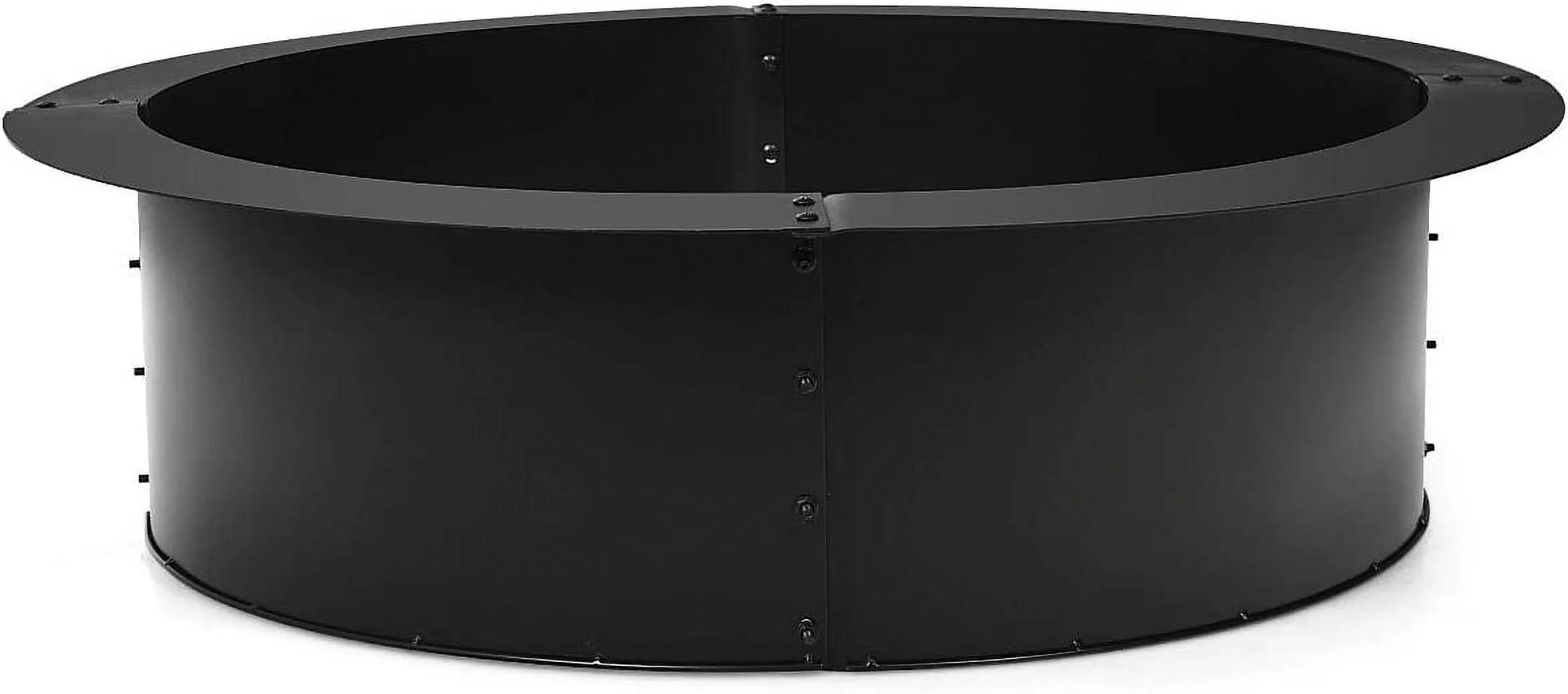 Fire Ring Heavy Duty Thick Solid Steel Fire Pit Liner 36-Inch Outer/30-Inch Inner Diameter, DIY Fire Pit Rim Above or In-Ground for Outdoor, Patio, Backyard