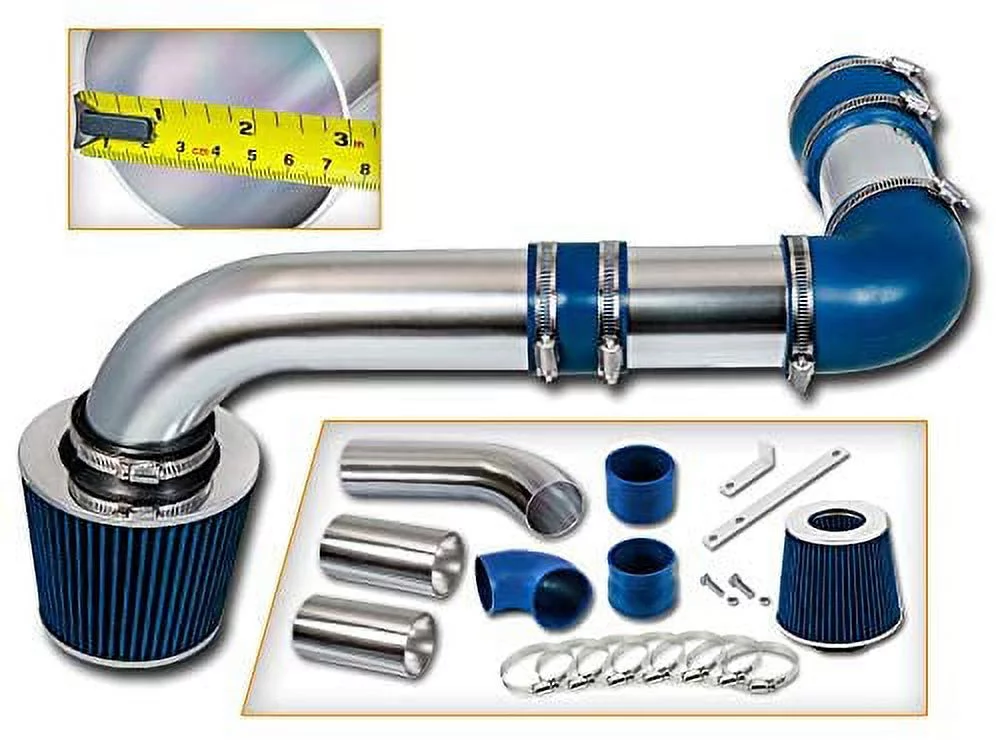 Rtunes Racing Cold Air Intake Kit + Filter Combo BLUE Compatible For 90-92 Pontiac Firebird 5.0L & 5.7L