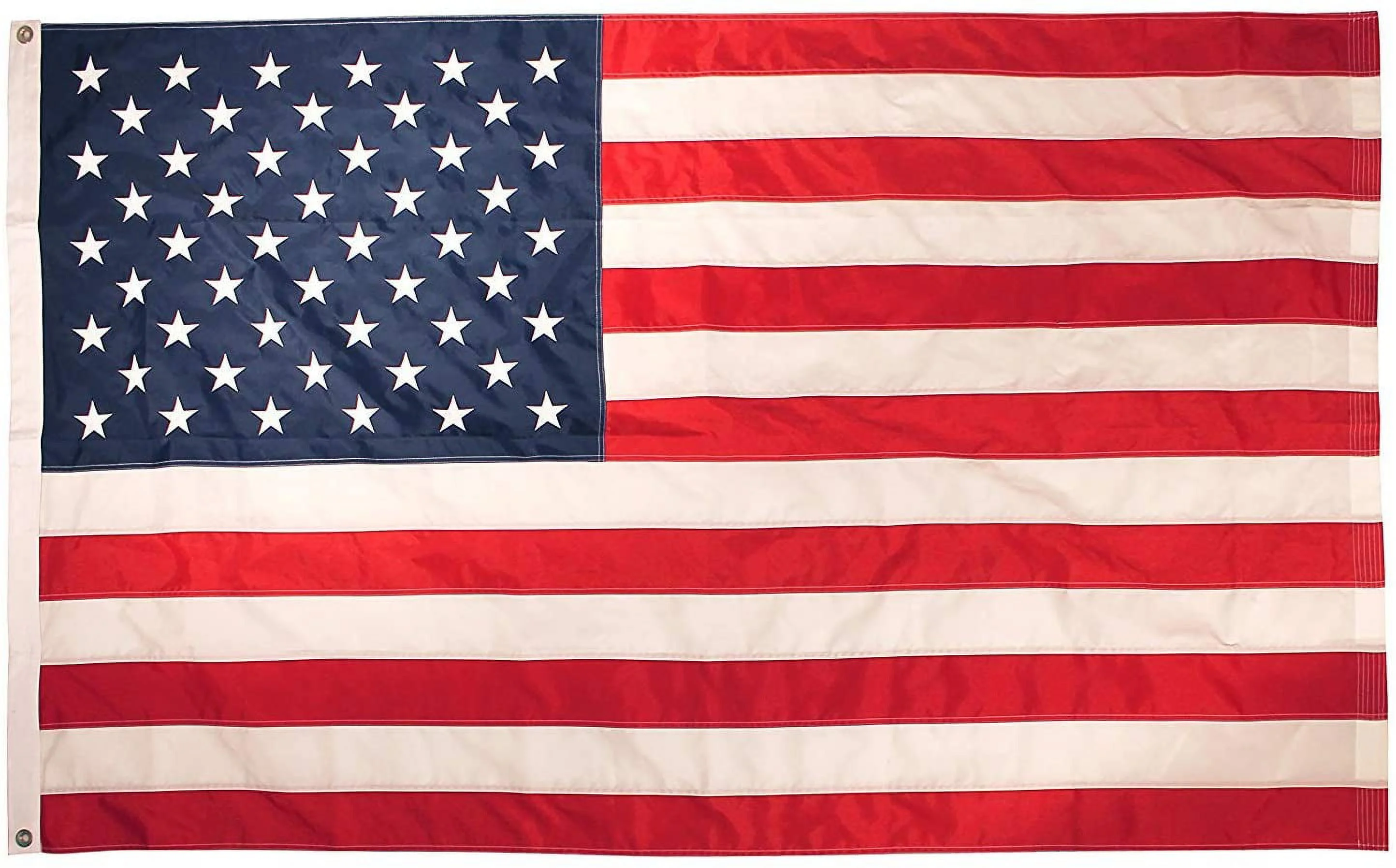 American Flag 4x6 ft Outdoor, Heavy Duty 210D Nylon US Flag, Strongest Longest Lasting with Embroidered Stars/Sewn Stripes/Brass Grommets