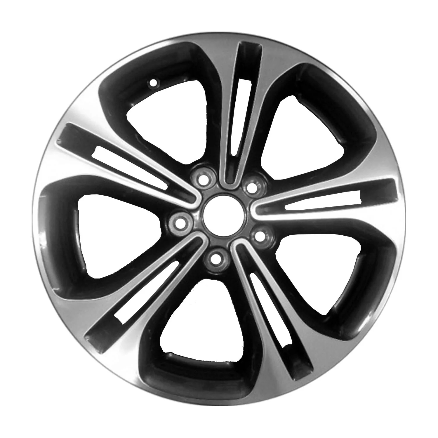 Pre-Owned Original Equipment  Machined and Painted Charcoal Aluminum Wheel 17 x 7 fits 2014-2016 KIA Forte (Good)