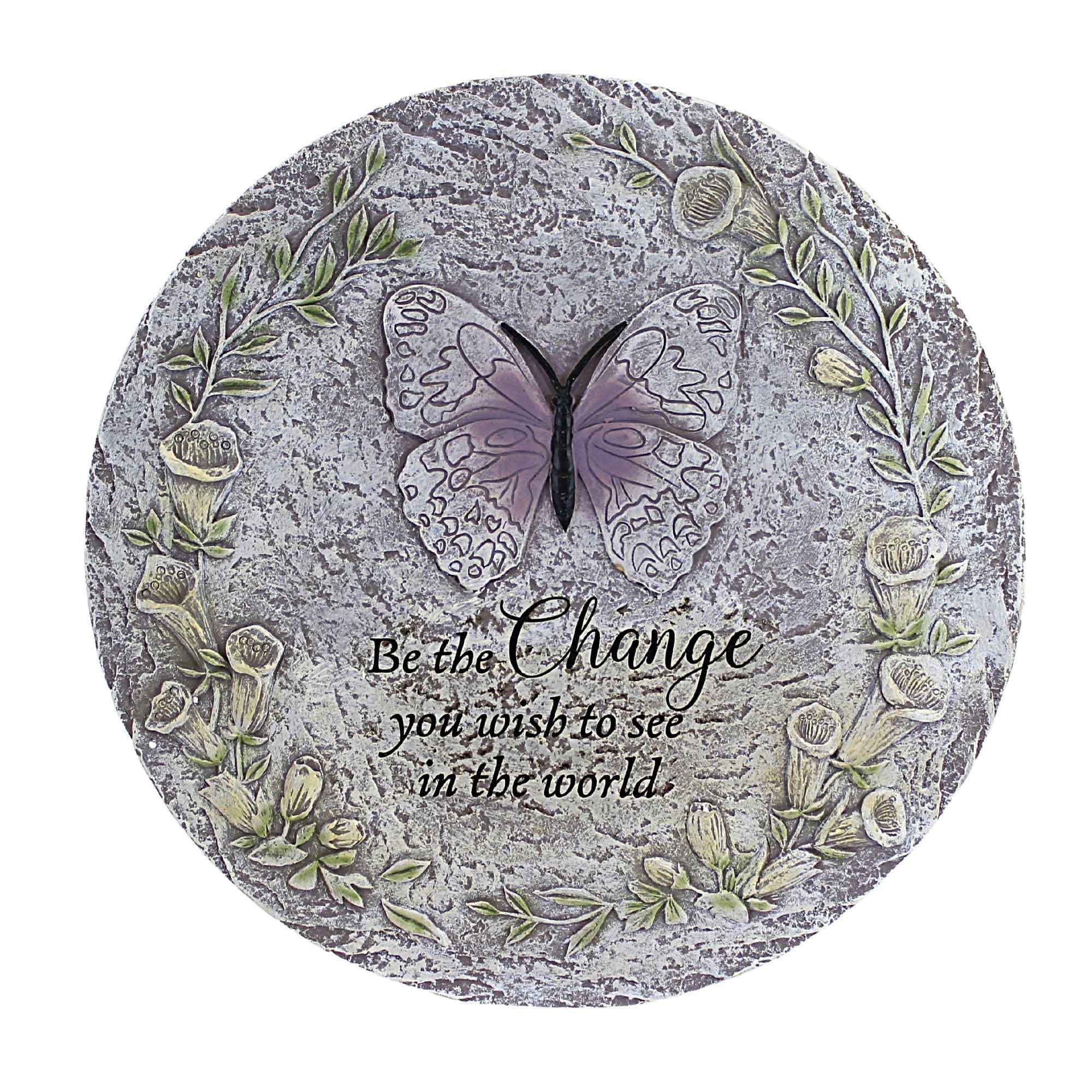 Home & Garden Butterfly Stepping Stone Polyresin Yard Decor Flowers 18367