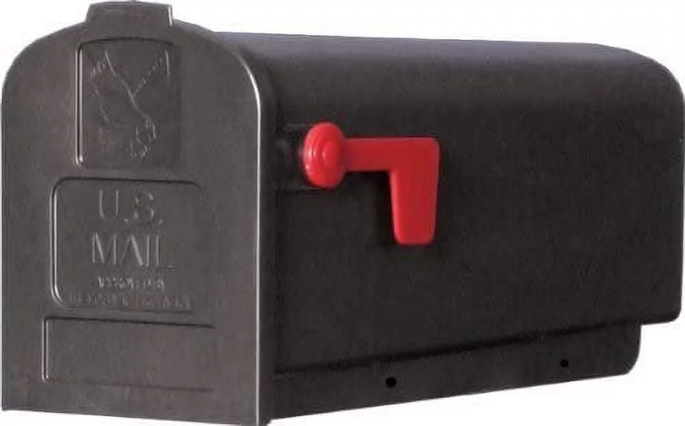 Solar Group PL10B Plastic Rural Black Mailbox