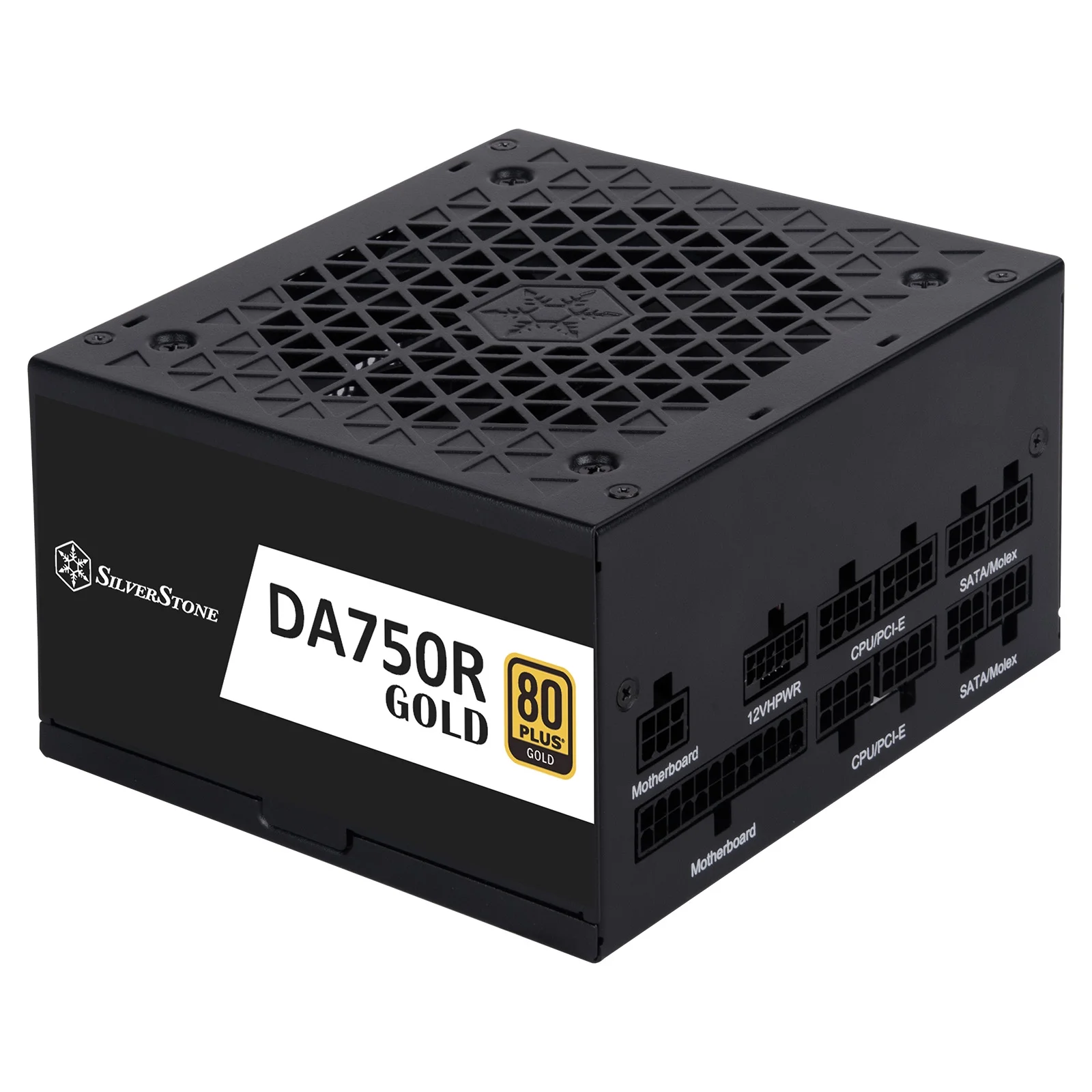 SilverStone Technology  750W DA750R Gold 80 Plus ATX 3.0 & PCIe 5.0 Fully Modular Power Supply, Black