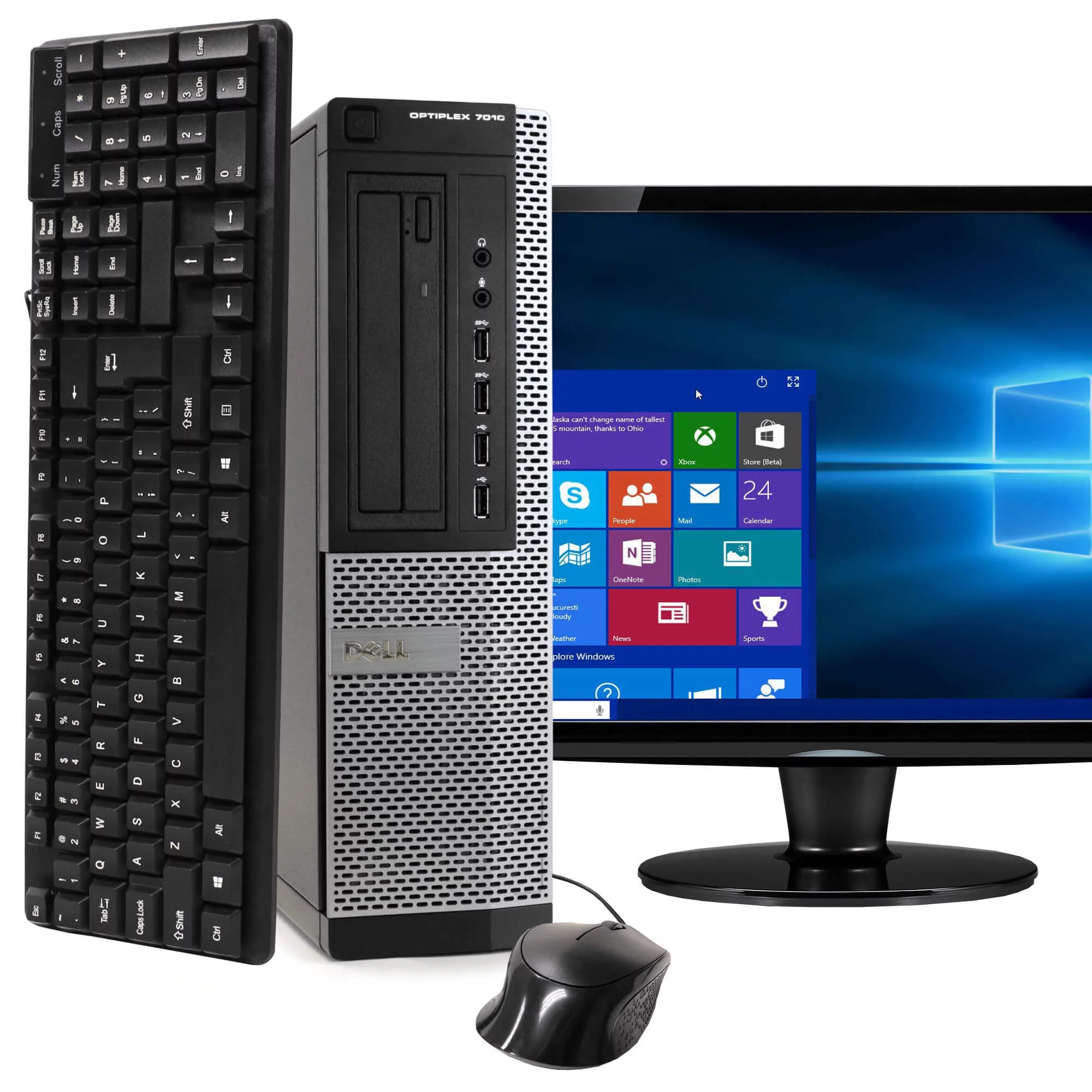 Restored DELL Optiplex 7010 Desktop Computer PC, Intel Dual-Core i3, 500GB HDD, 4GB DDR3 RAM, Windows 10 Home, DVD, WIFI, 22in Monitor, USB Keyboard and Mouse (- Like New) (Refurbished)