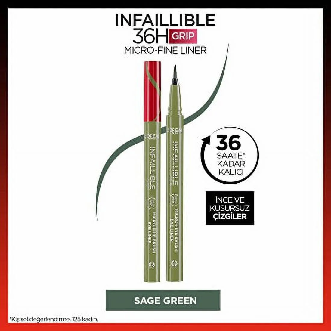 L'Oréal Paris Infaillin 36H Flu Micro Fine Eyeliner 05 SAGE Green