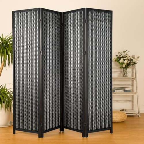 xrboomlife 6 Panel Room Divider  Room Dividers and Folding Privacy Screens  Privacy Screen  Boomboo Room Divider Wall  Room Partition Separator  Temporary Wall  Natural