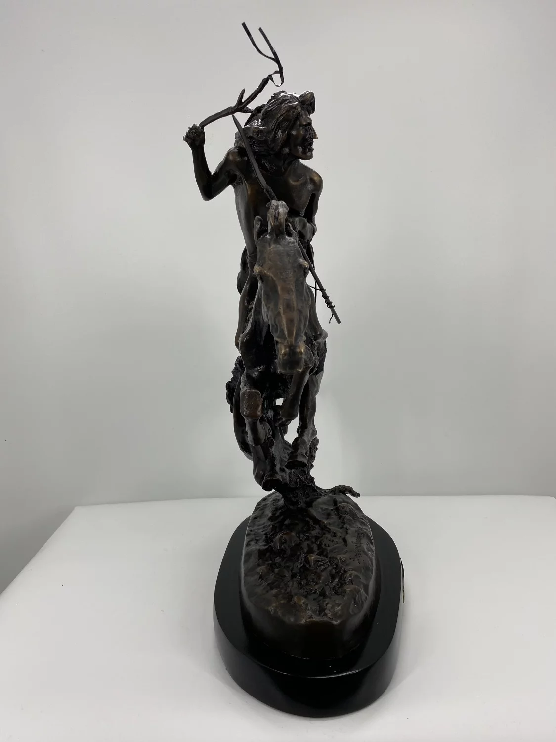 Frederic Remington Solid American Bronze Statue 