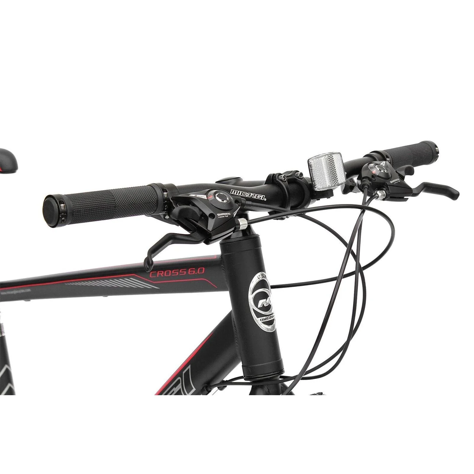 Micargi Bicycles  46 in. Cross 6.0 Matte Black Hybrid Bicycle