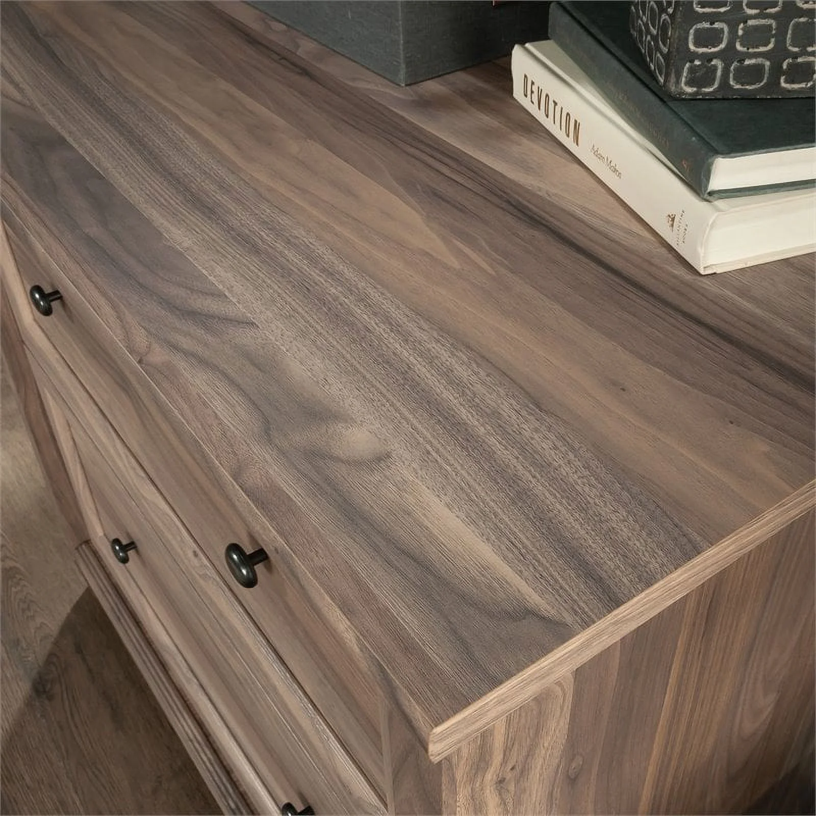 Pemberly Row Engineered Wood 2-Drawer Lateral File Cabinet in Washed Walnut