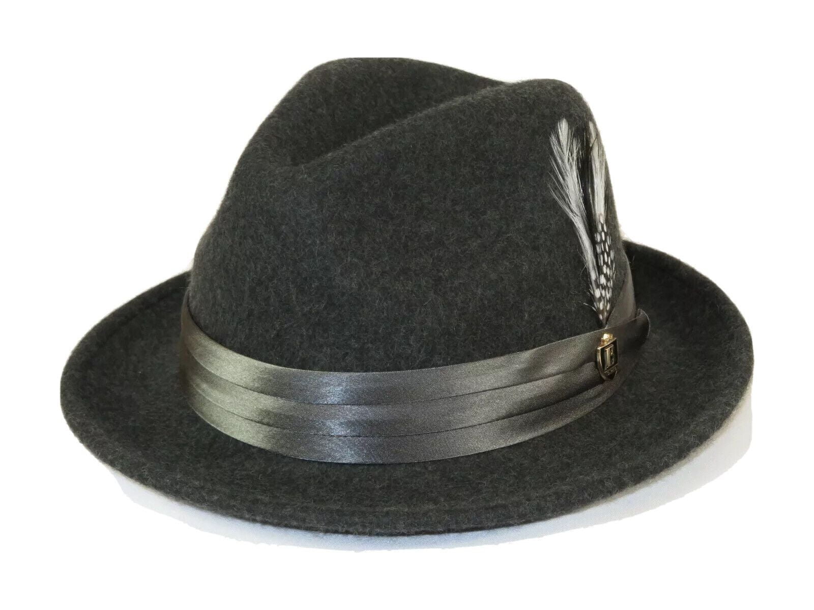 Mens Bruno Capelo Dress Hat Australian Wool Crushable Fedora UN109 Charcoal Gray