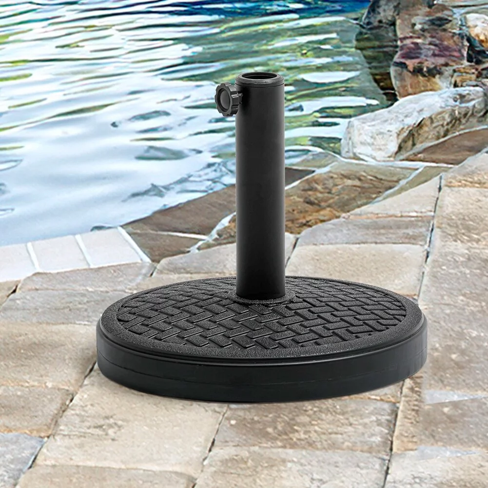 Crestlive Products Outdoor Concrete/Cement Filled 29-lb. Round Umbrella Base for Market Umbrella - Dia. 14.96
