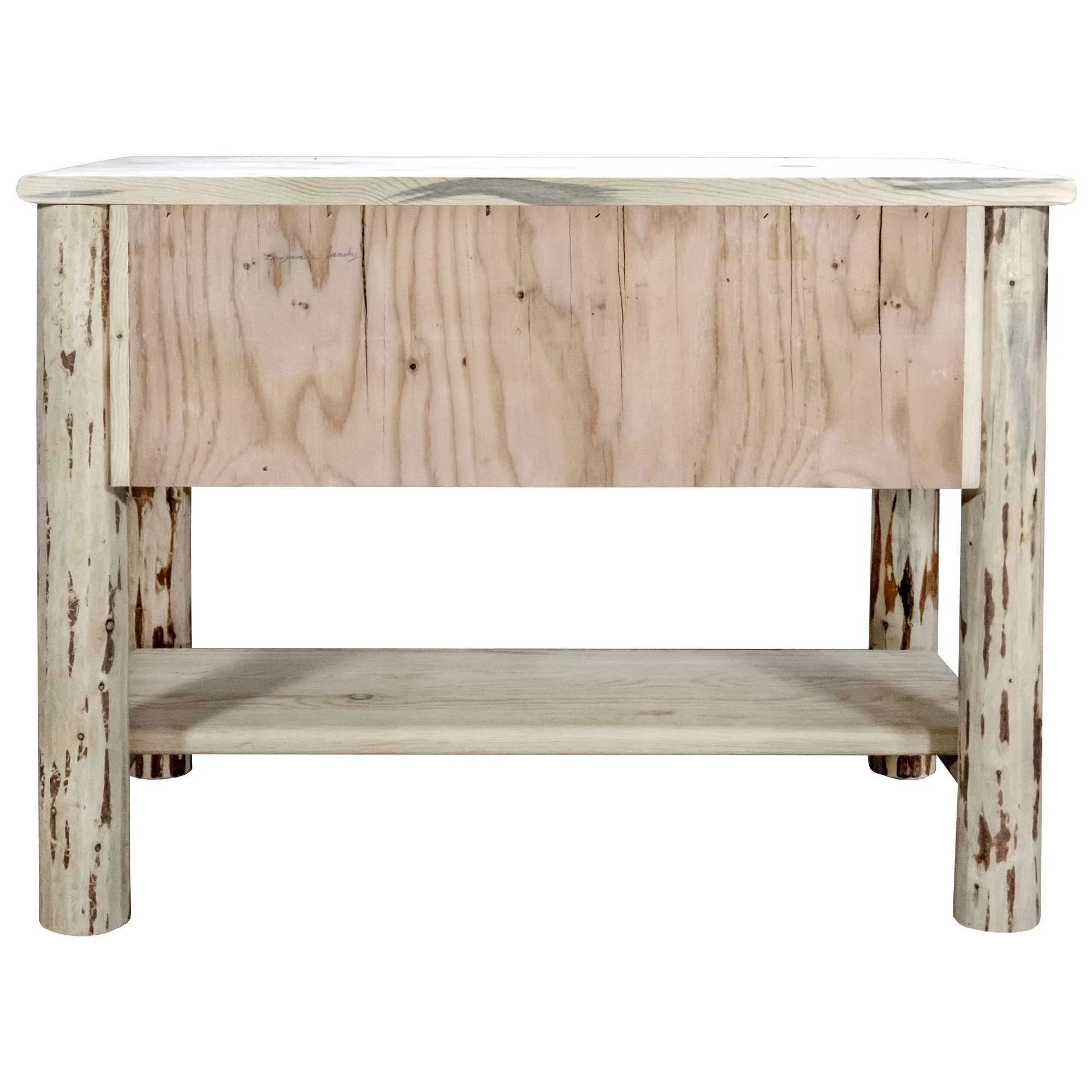 Montana Collection Console Table w/ 2 Drawers, Clear Lacquer Finish