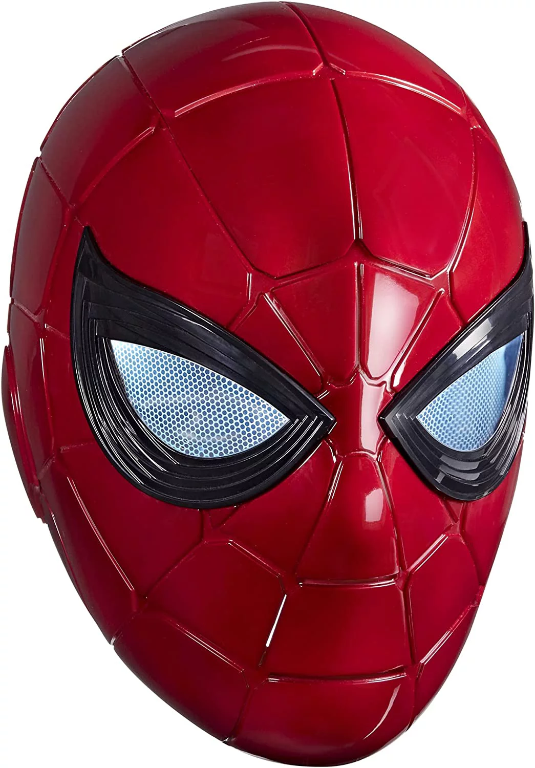 Spider-Man Marvel Legends Series Iron Spider Electronic Helmet with Glowing Eyes, 6 Light Settings and Adjustable Fit - Red