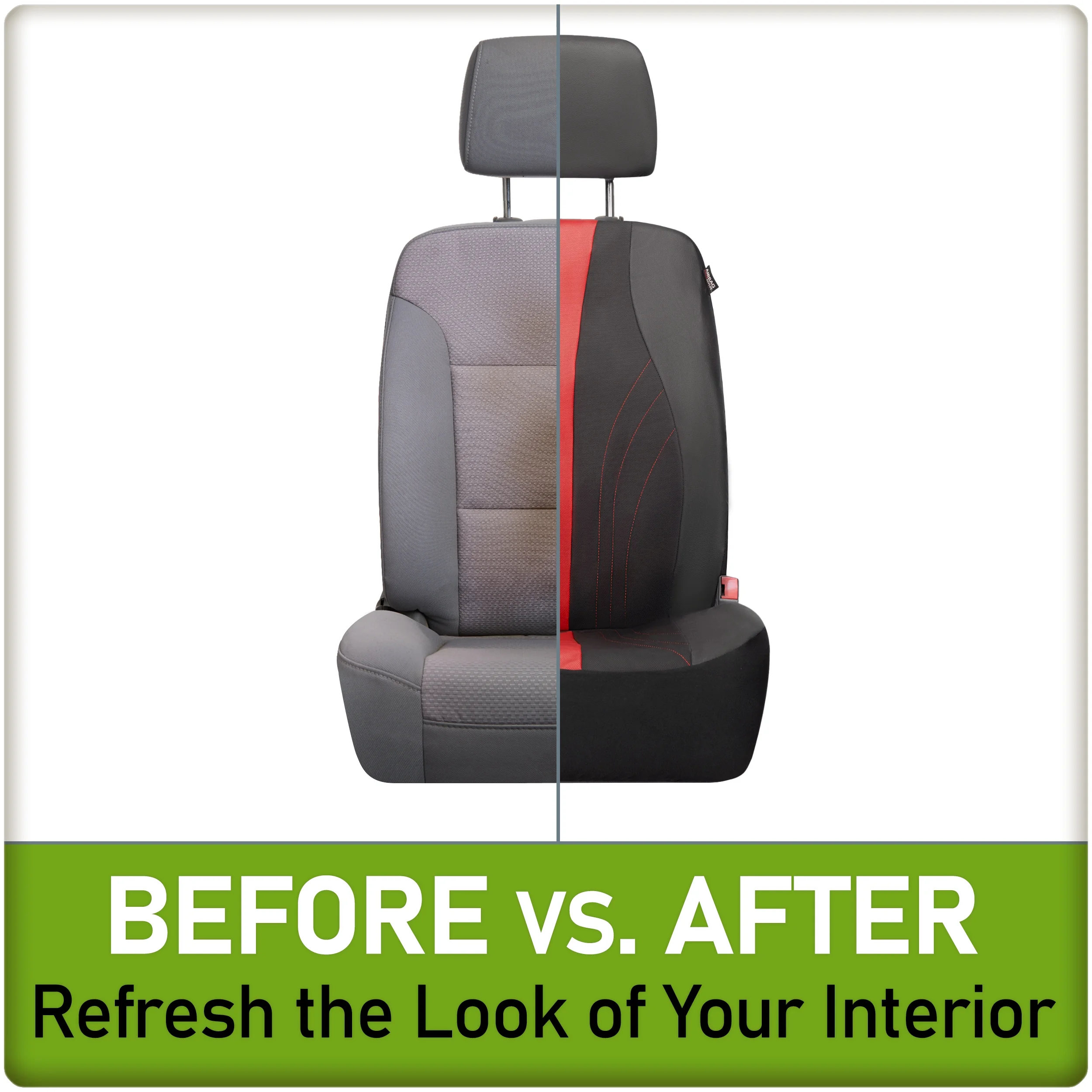 Auto Drive 2-Piece Black-Red Marlo Seat Covers