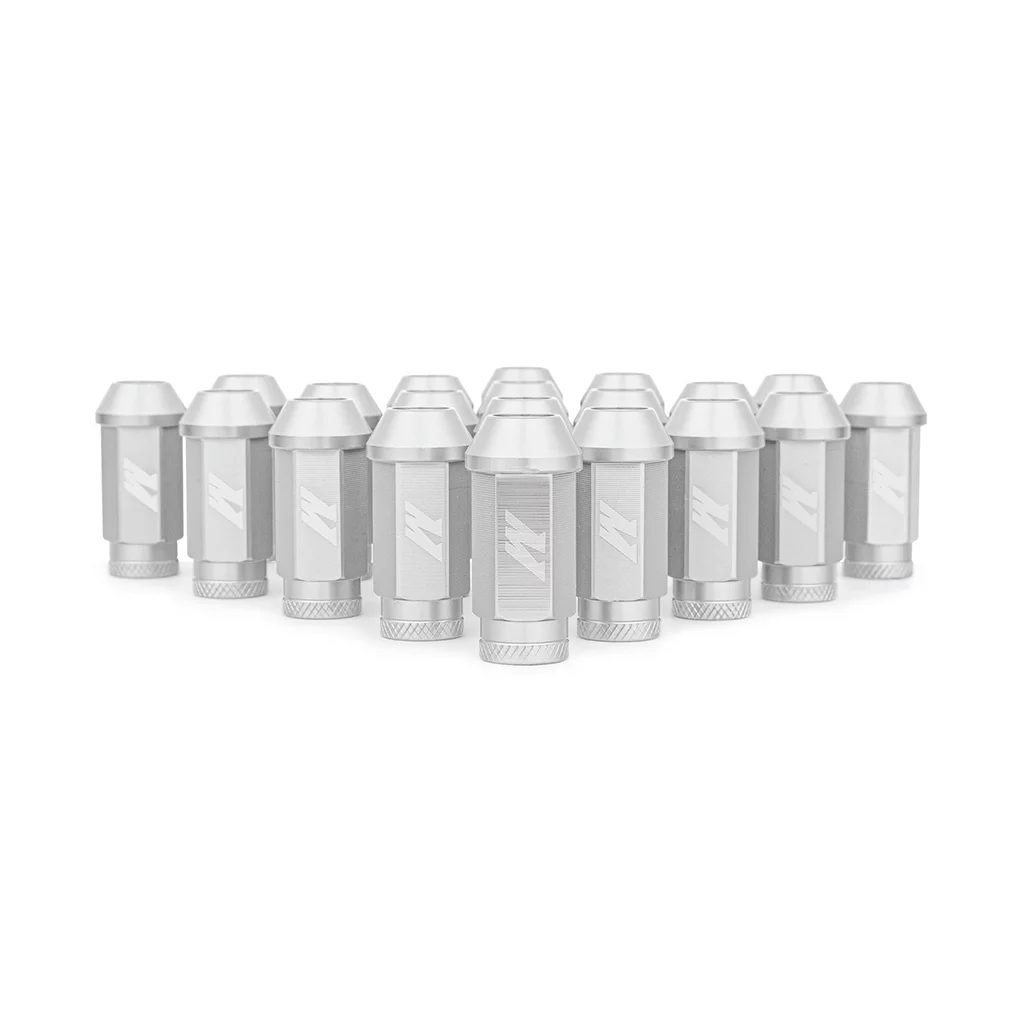 Mishimoto  M12 x 1.25 in. Aluminum Locking Lug Nuts Set, Silver - 20 Piece