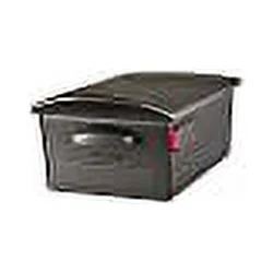 Architectural Mailboxes Mailsafe Large, Plastic, Locking, Post Mount Mailbox, Black, Model #RSKB00AM