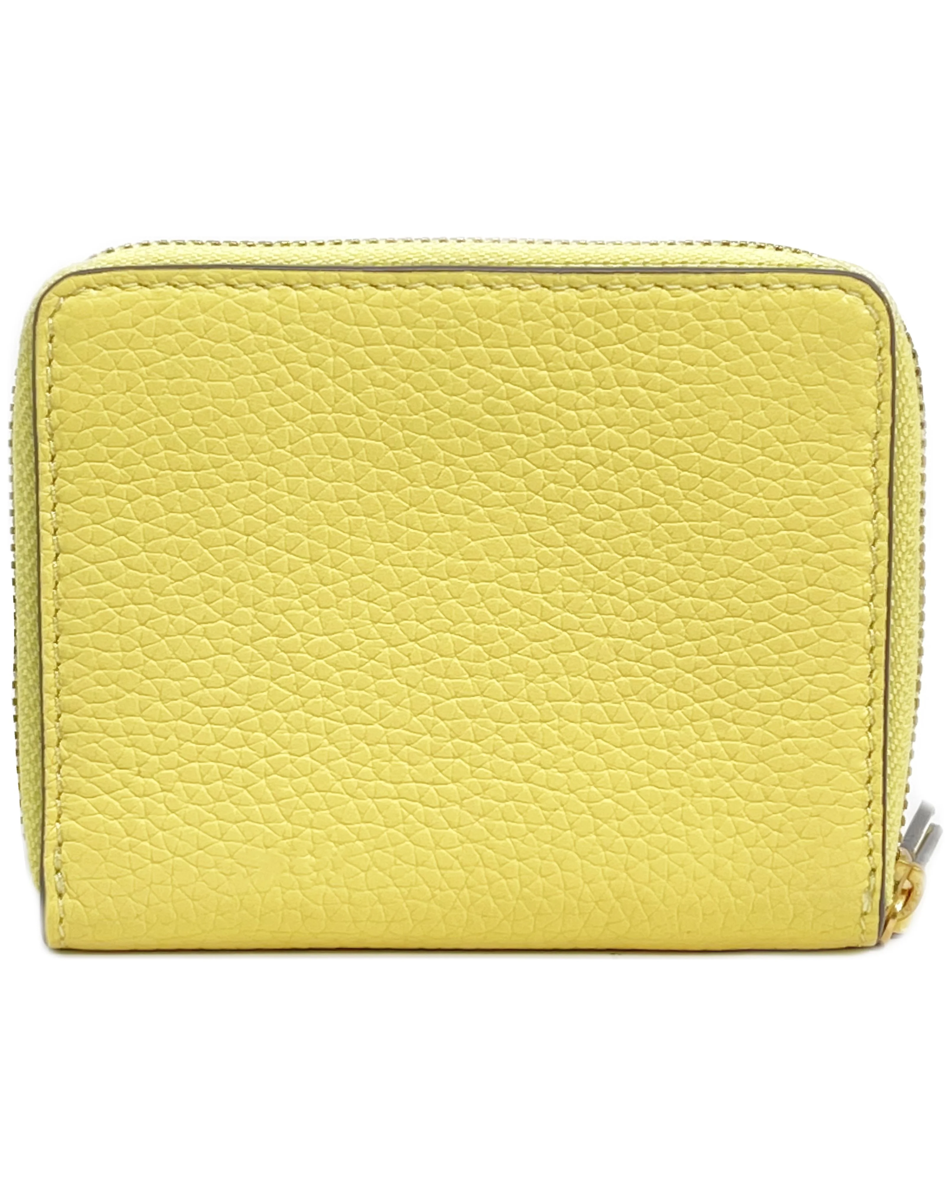 Tory Burch Women's Britten Pebbled Leather Mini Wallet (Chardonnay)