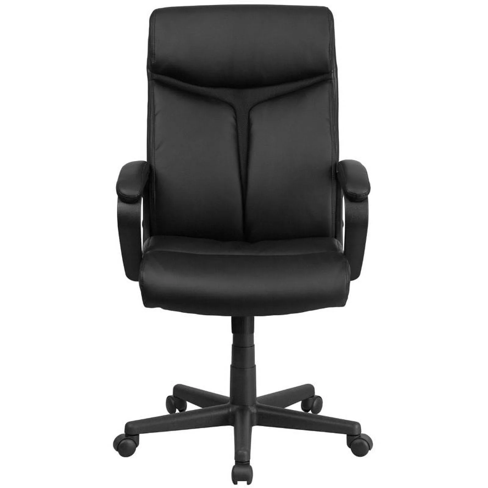 Scranton & Co Modern High Back Leather Office Chair in Black