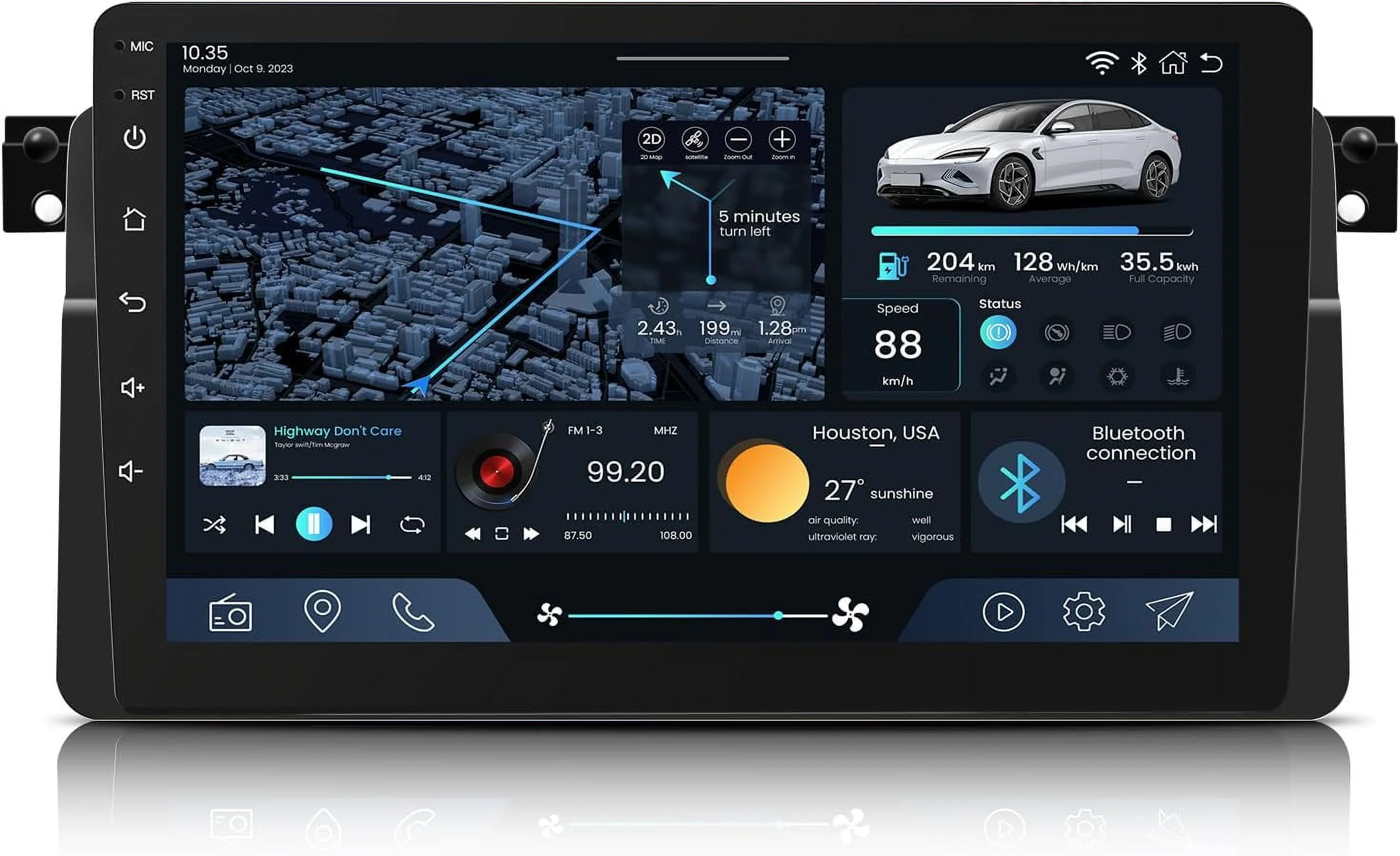 THONZER 8 Core  Radio Upgrade Android 11 Car Stereo for BMW 3 Series 1999-2005, 9 Inch 1280*800 HD Touchscreen Support CarPlay & Android Auto 5G WiFi Bluetooth5.0 GPS FM SWC AHD Backup Camera(4G+32GB)