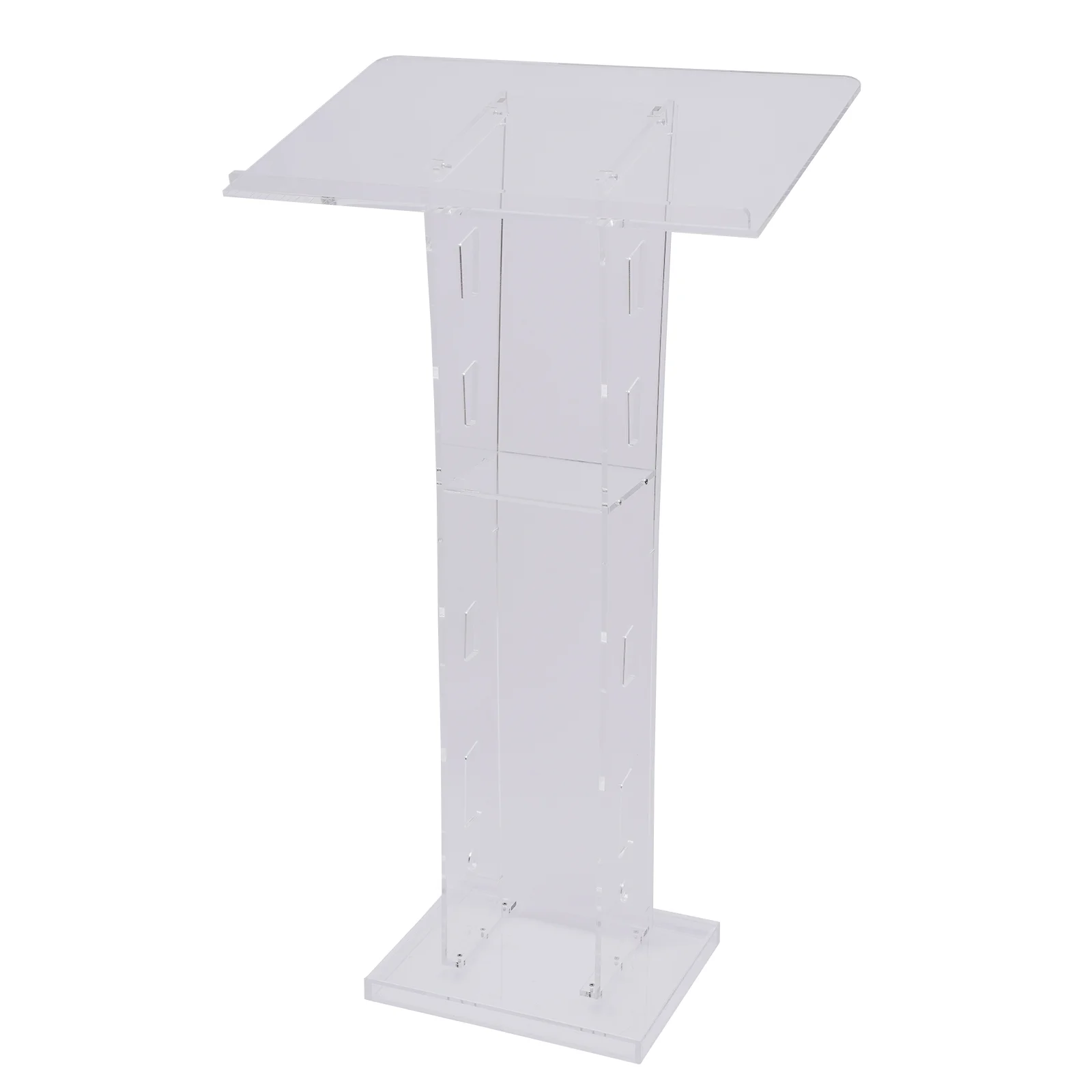 YIYIBYUS Conference Pulpit Acrylic Podium Clear Church Lectern Office School Transparent Podium