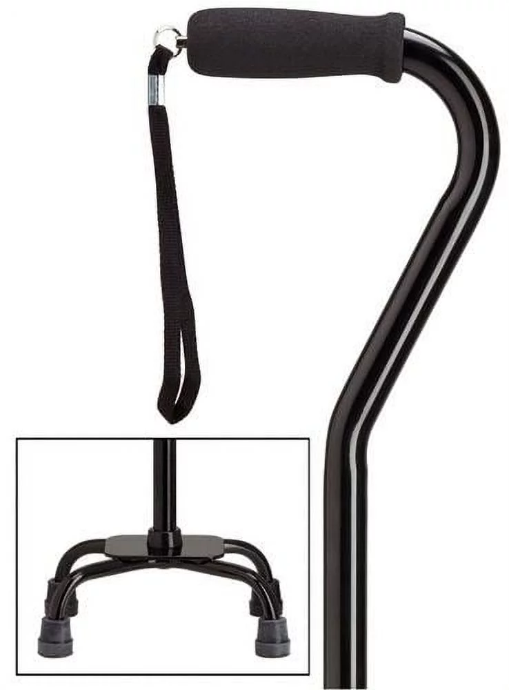 Quad Cane Adjustable Black Small base 5