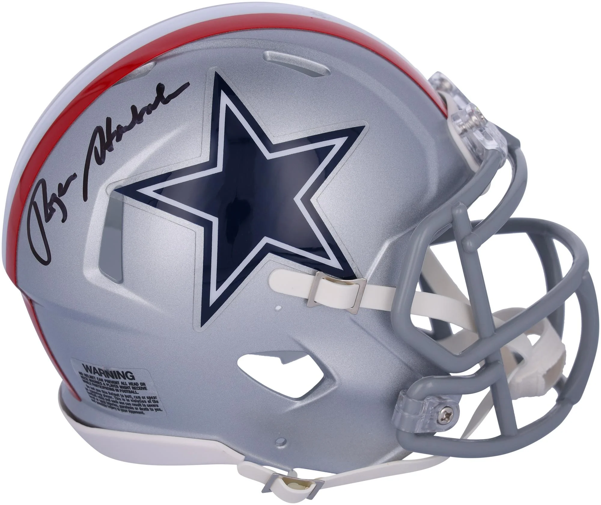 Roger Staubach Dallas Cowboys Autographed Riddell 1976 Throwback Speed Mini Helmet - Fanatics Authentic Certified