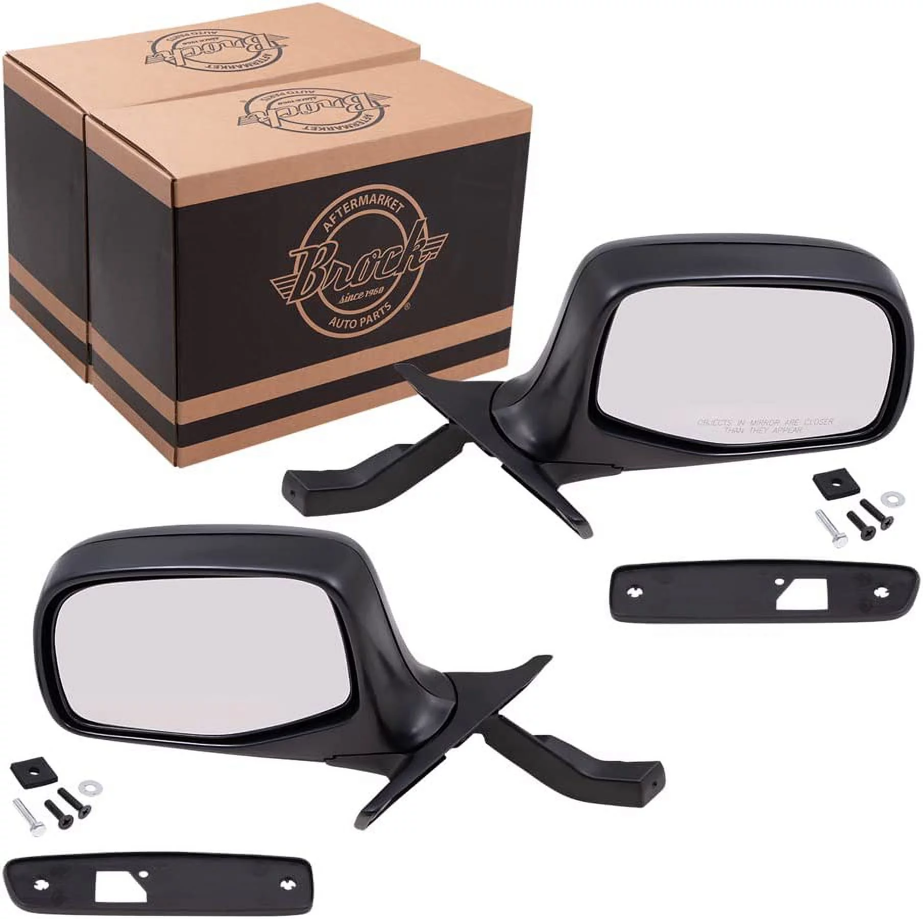 Driver and Passenger Manual Side View Paddle Type Mirrors Replacement for 1992-1996 F150 F250 F350 Pickup Truck