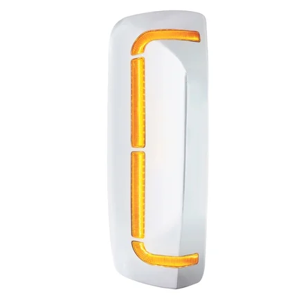 United Pacific 42233 Door Mirror Cover   59 Led, Chrome, Plastic, With