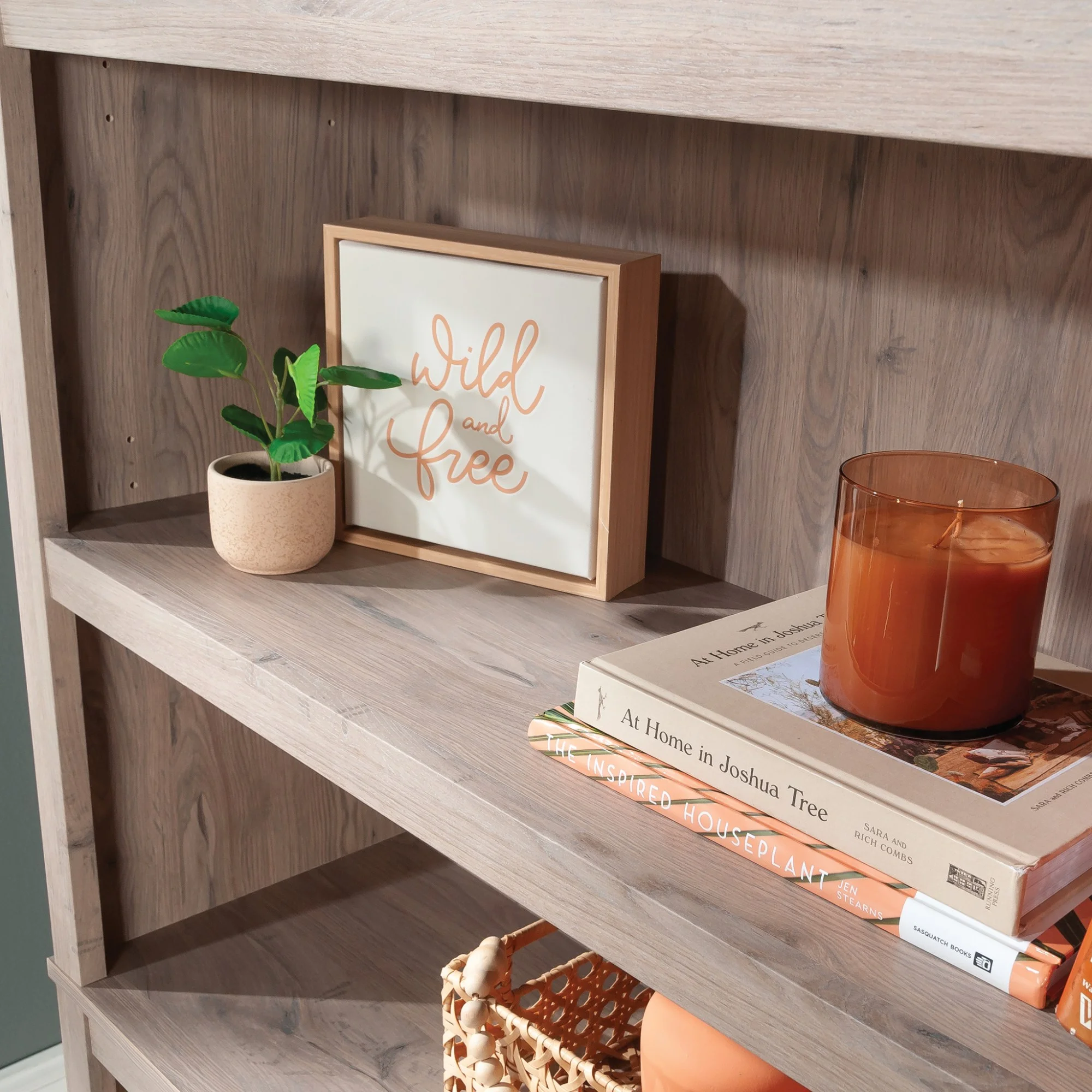 Sauder Select 5-Shelf Display Bookcase in Laurel Oak