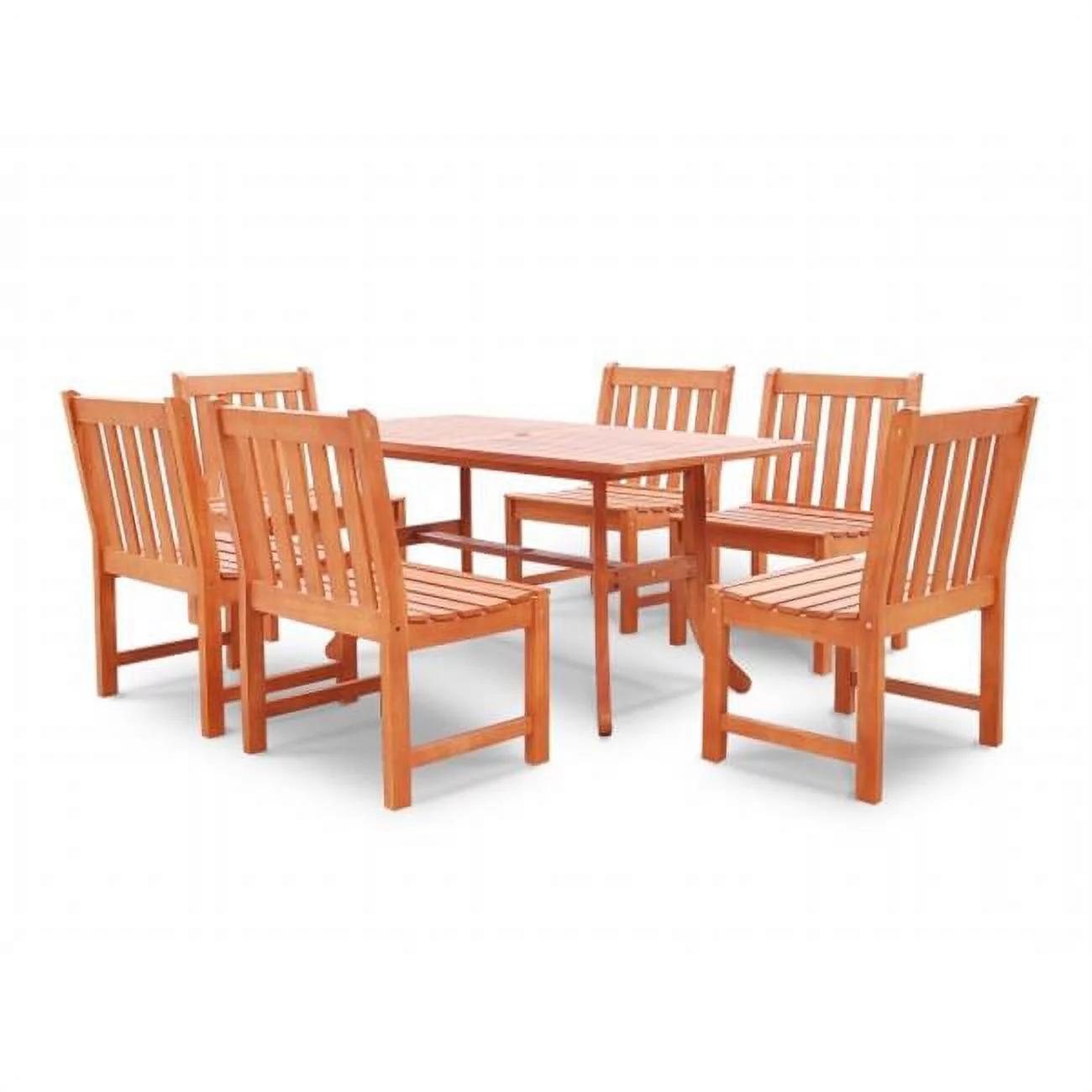 Malibu Outdoor 5-piece Wood Patio Dining Set