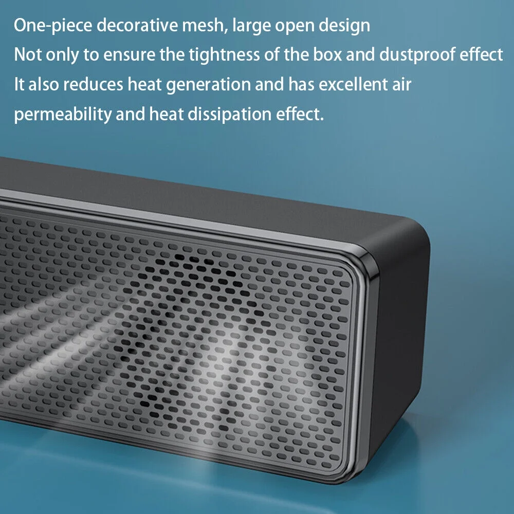 Onemayship Premium Sound Bar Black With Subwoofer 75W Home Theater TV Immersive 3D Audio System Wired Connection