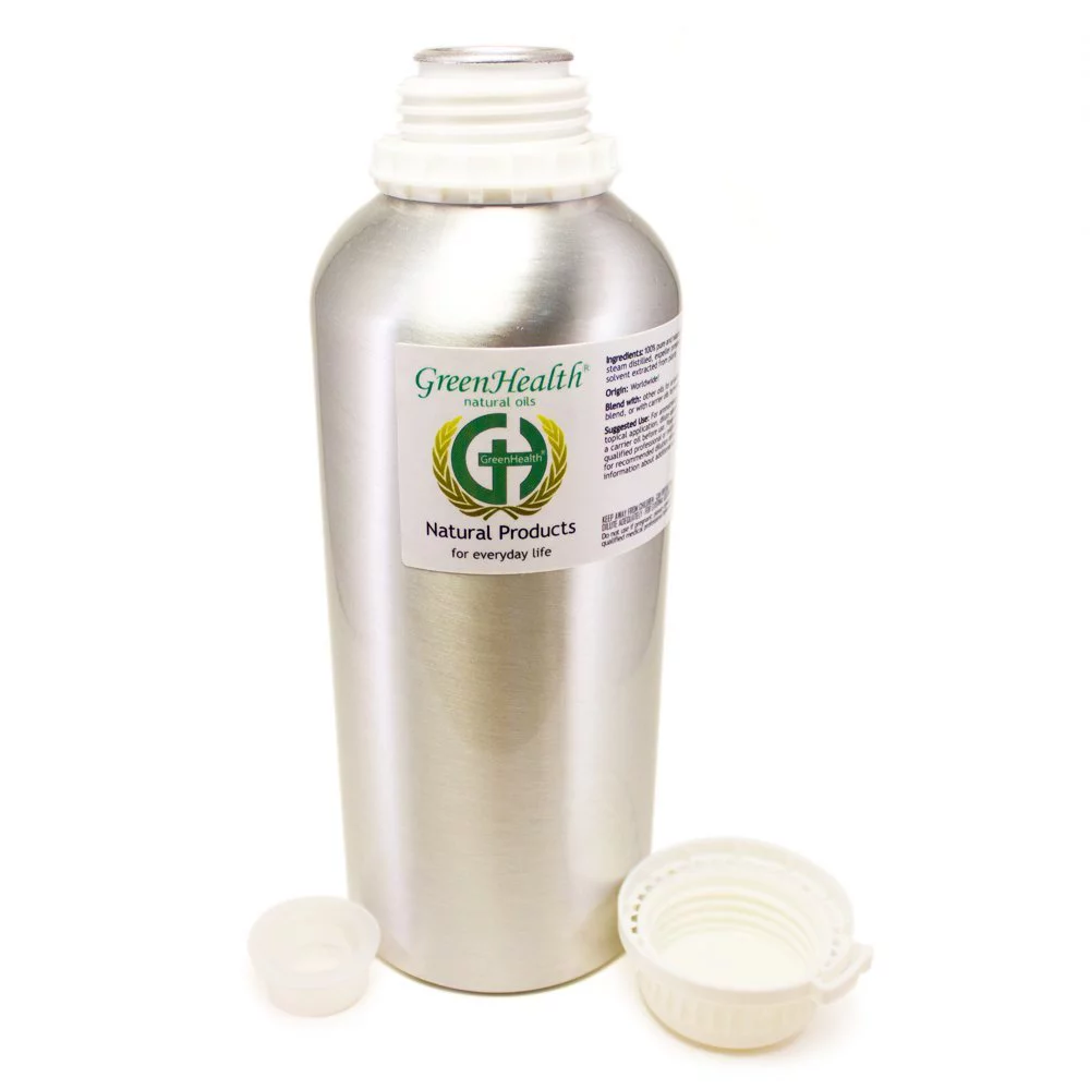greenhealth lemon - 32 fl oz (946 ml) aluminum bottle w/plug cap - 100% pure essential oil