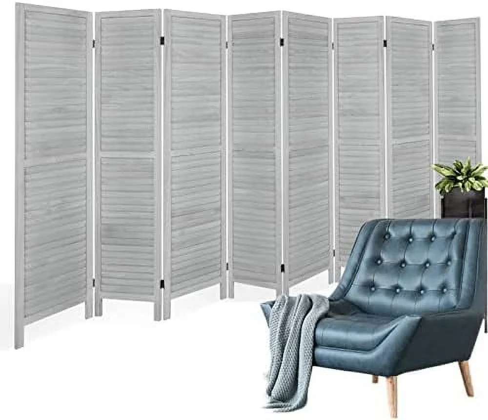 WTYNKAE 6 Panel Room Divider   Room Divider Temporary Wall  Extra Wide Folding Room Dividers and Privacy Screens  Portable Freestanding Room Dividers for Bedroom Studio Apartment Dorm (Bu