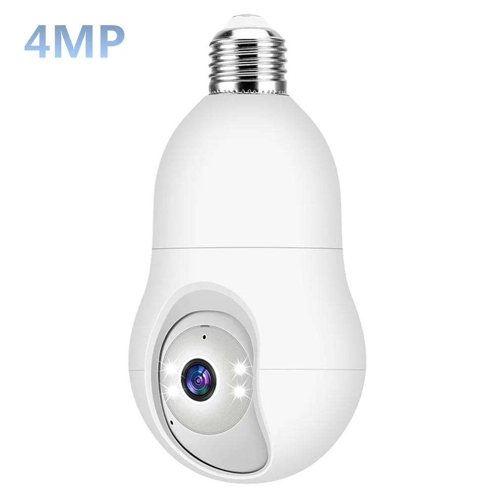 4MP Light Bulb Security Camera 5G& 2.4GHz, 2K Light Socket Wireless Camera for Home Security Indoor Outdoor with Full Color Day and Night, Motion Tracking, Audible Alarm