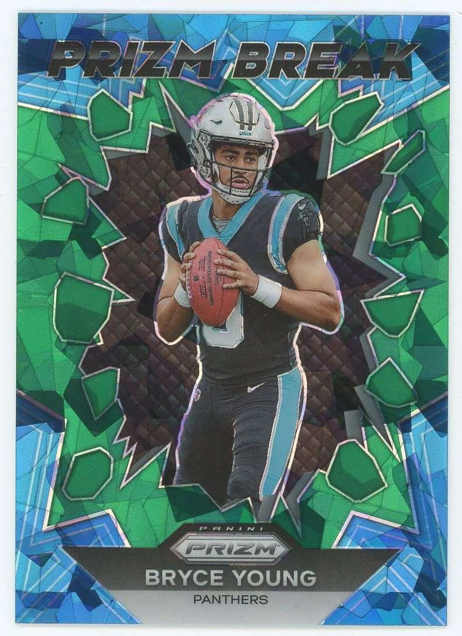 NFL 2023 Panini Prizm Green Ice Prizm Break Bryce Young PB-3 (Rookie)